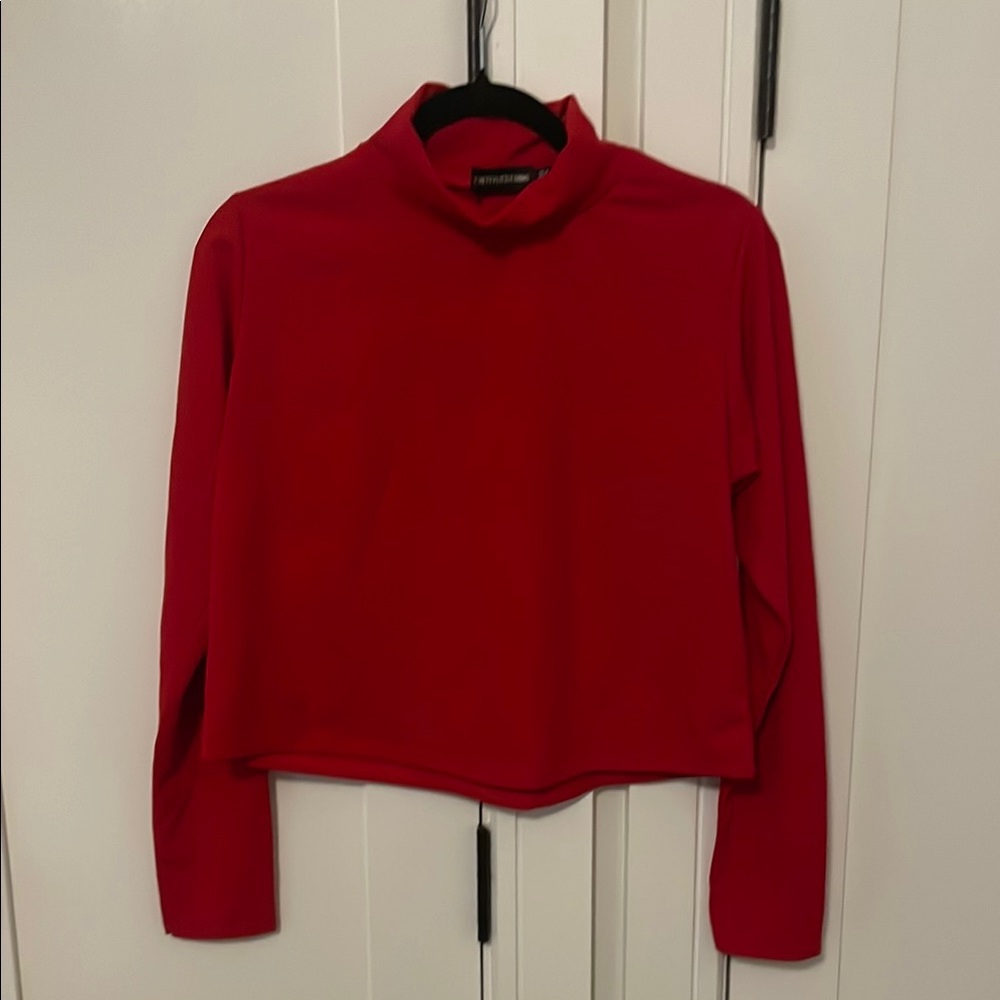 PrettyLittleThing Vibrant Red Turtleneck